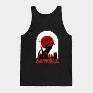 Catzilla.Funny cat pun Tank Top